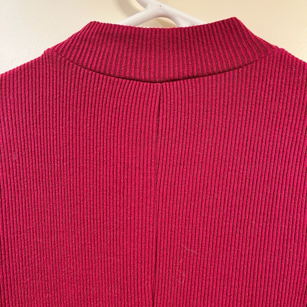 Express Mock Neck Ribbed Long Sleeve Mini Dress - Size Small - Picture 7 of 10